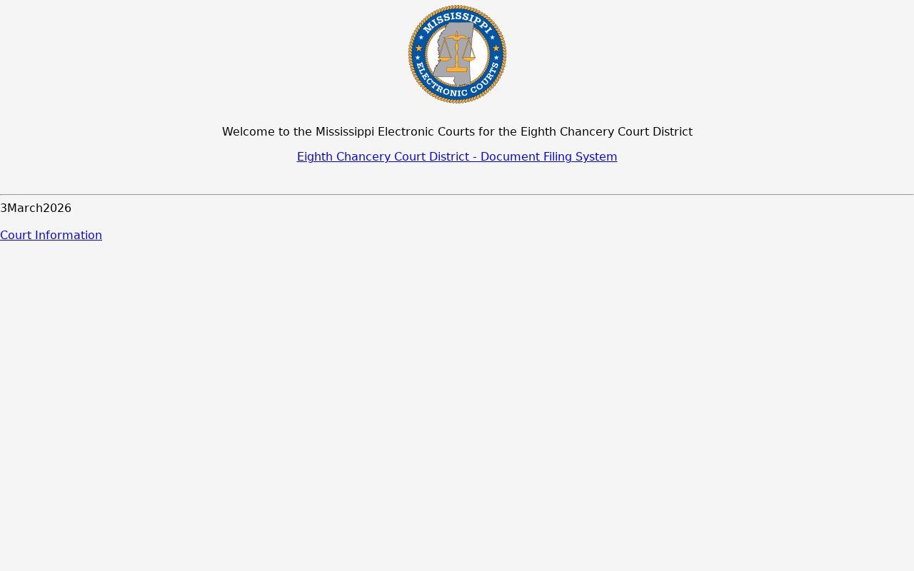 Stone County civil docket Eighth Chancery MEC landing page