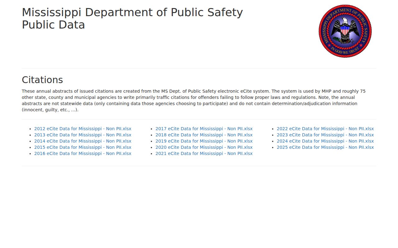 Stone County traffic court records DPS Public Citations data page